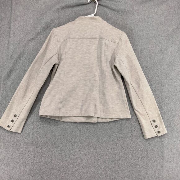 cAbi Charlie Moto Jacket Womens Size Small Beige Heathered Ponte Knit Oatmeal - Picture 9 of 12